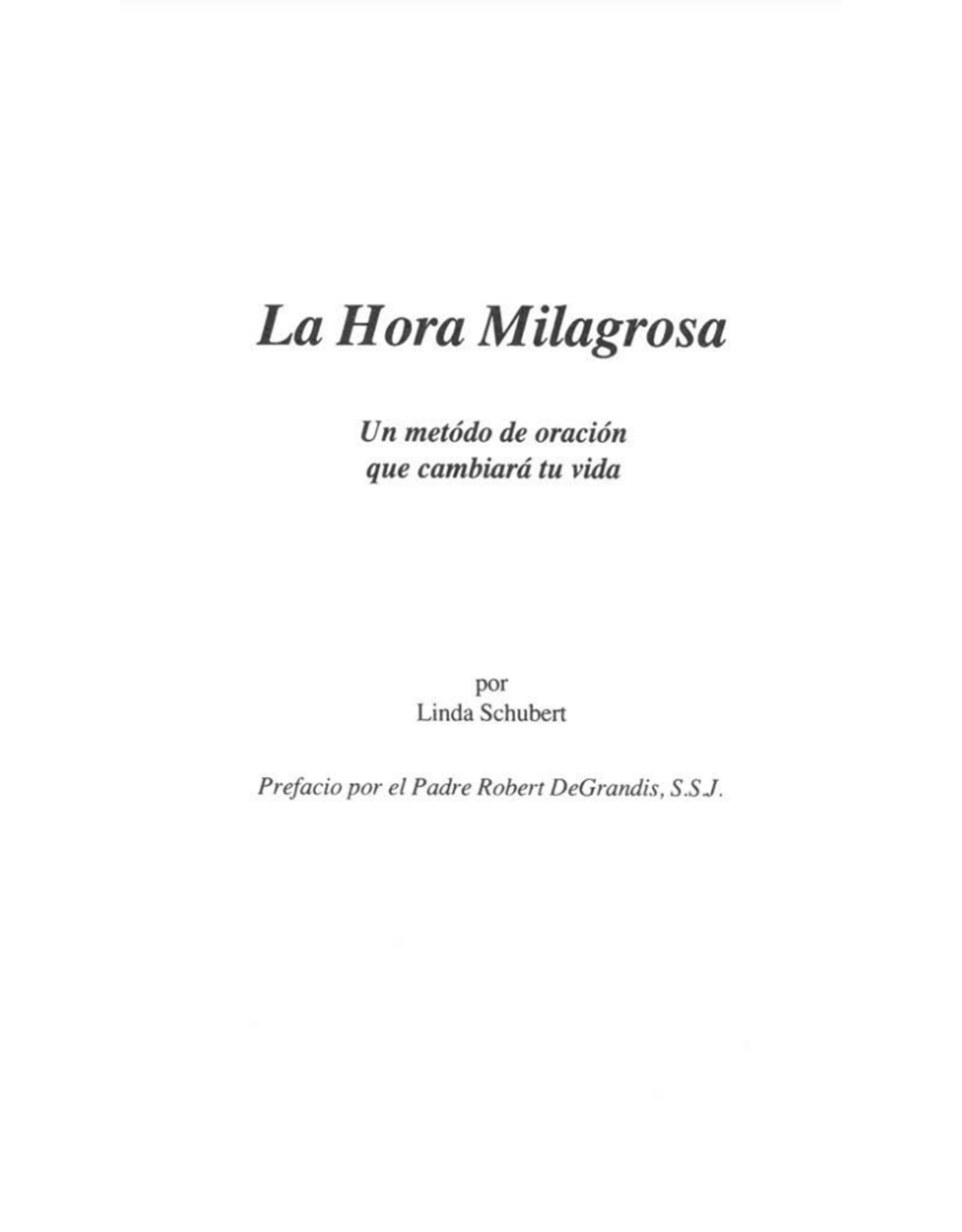 Catholic Book Publishing La Hora Milagrosa (Miracle Hour)