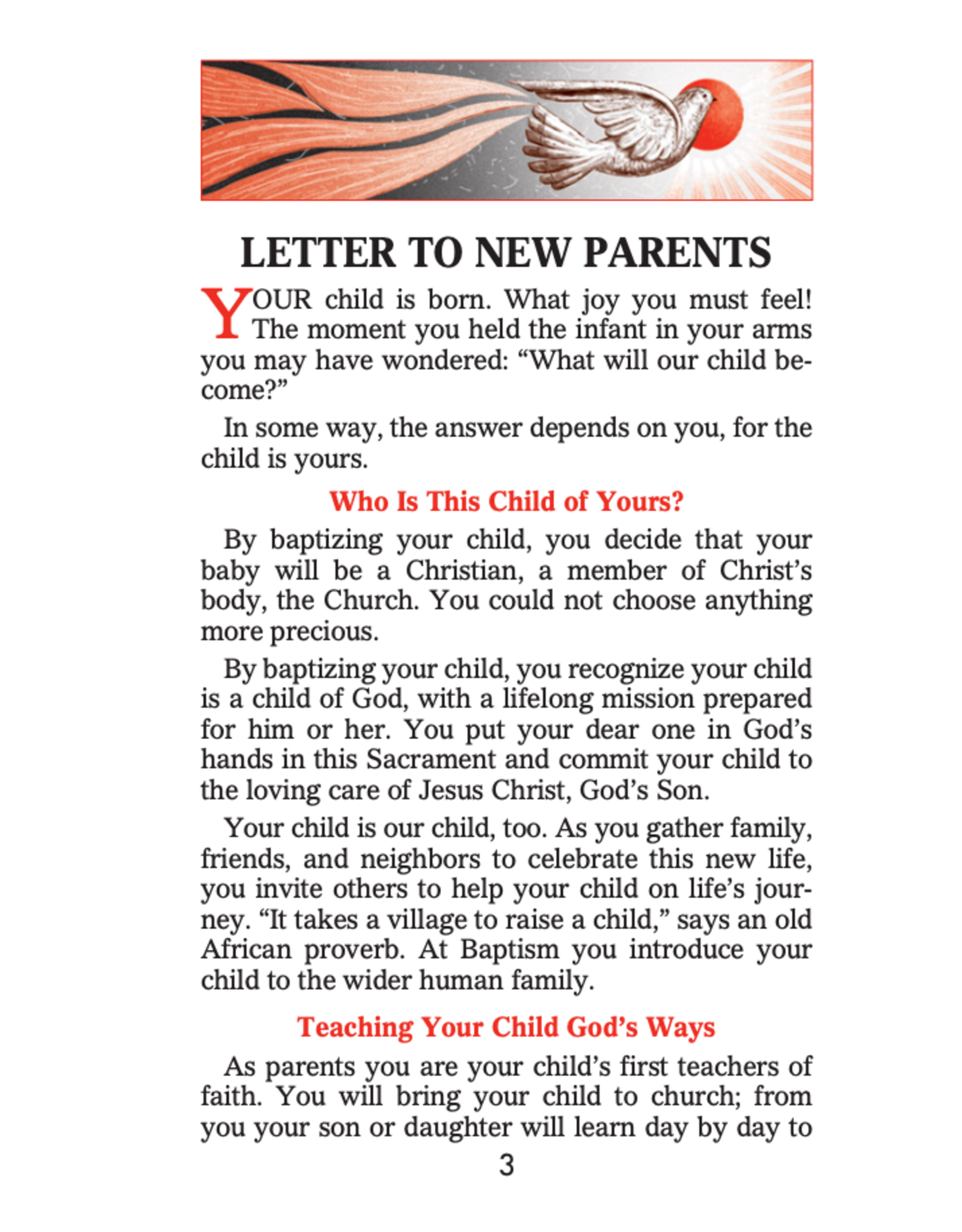 Catholic Book Publishing Order of Baptism of Children (Participation Booklet)