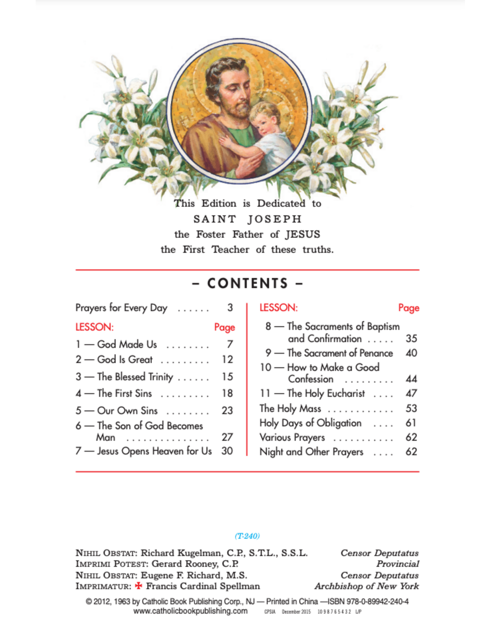Catholic Book Publishing St. Joseph First Communion Catechism (No. 0)