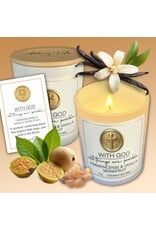 Abbey & CA Gift Candle - With God Frankincense & Vanilla Monk Fruit, 7 oz.