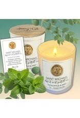 Abbey & CA Gift Candle - St. Michael Eucalyptus and Mint, 7 oz.