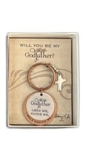 Abbey & CA Gift Be My Godfather Key Ring with Cross