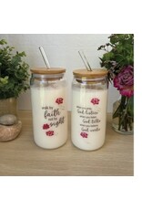 Abbey & CA Gift Walk by Faith Clear Glass, Straw and Wood Cover