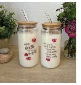 Abbey & CA Gift Walk by Faith Clear Glass, Straw and Wood Cover