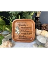 Abbey & CA Gift Serenity Trinket Dish, Cedar with Praying Hands