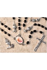 San Francis First Communion Rosary - Black