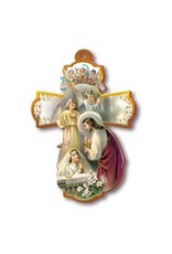 San Francis First Communion Cross - Praying Hands (Girl)