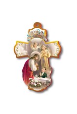 San Francis First Communion Cross - Praying Hands (Boy)