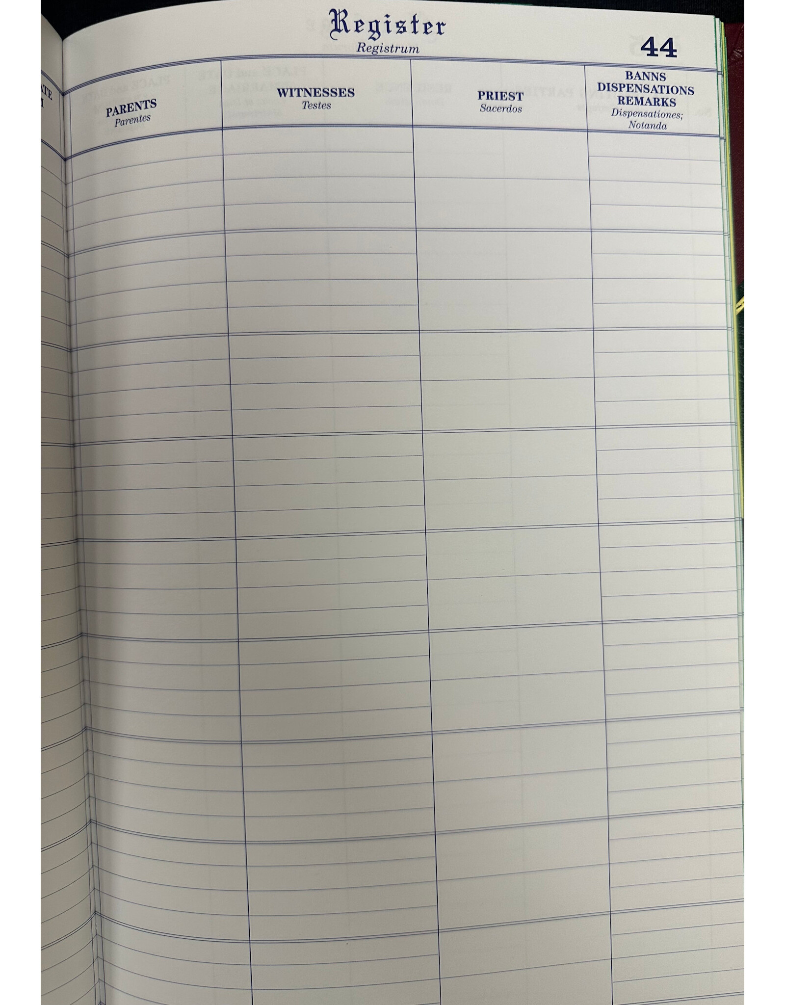 Remey, F.J. Register - Marriage - 1000 Entries