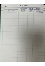 Remey, F.J. Standard Baptism Register  - 1000 Entries