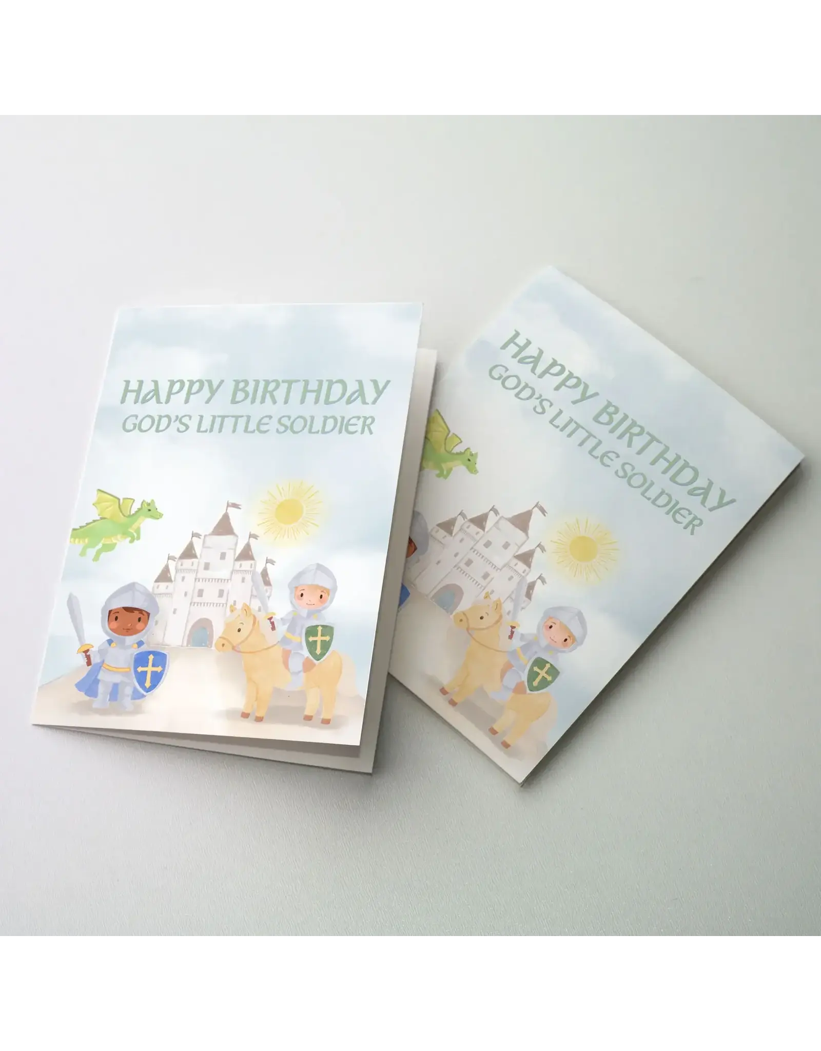 Altar + Home Card - Birthday, God's Little Soldier