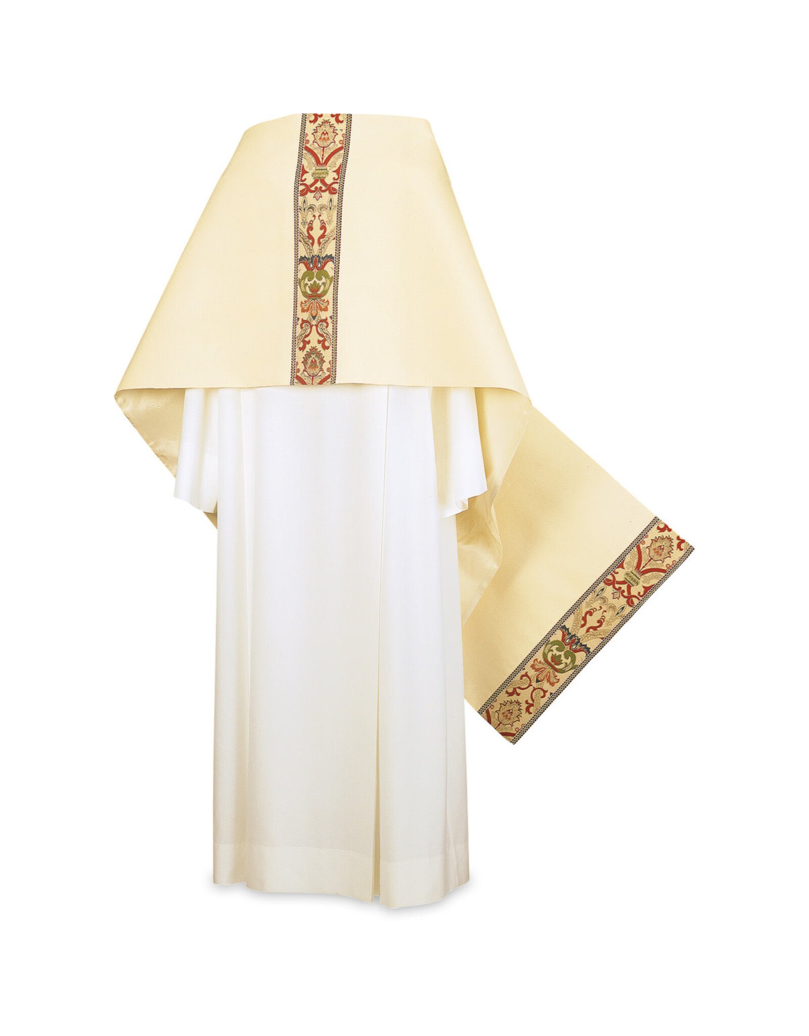 Slabbinck Humeral Veil, Lined, Cream/Red