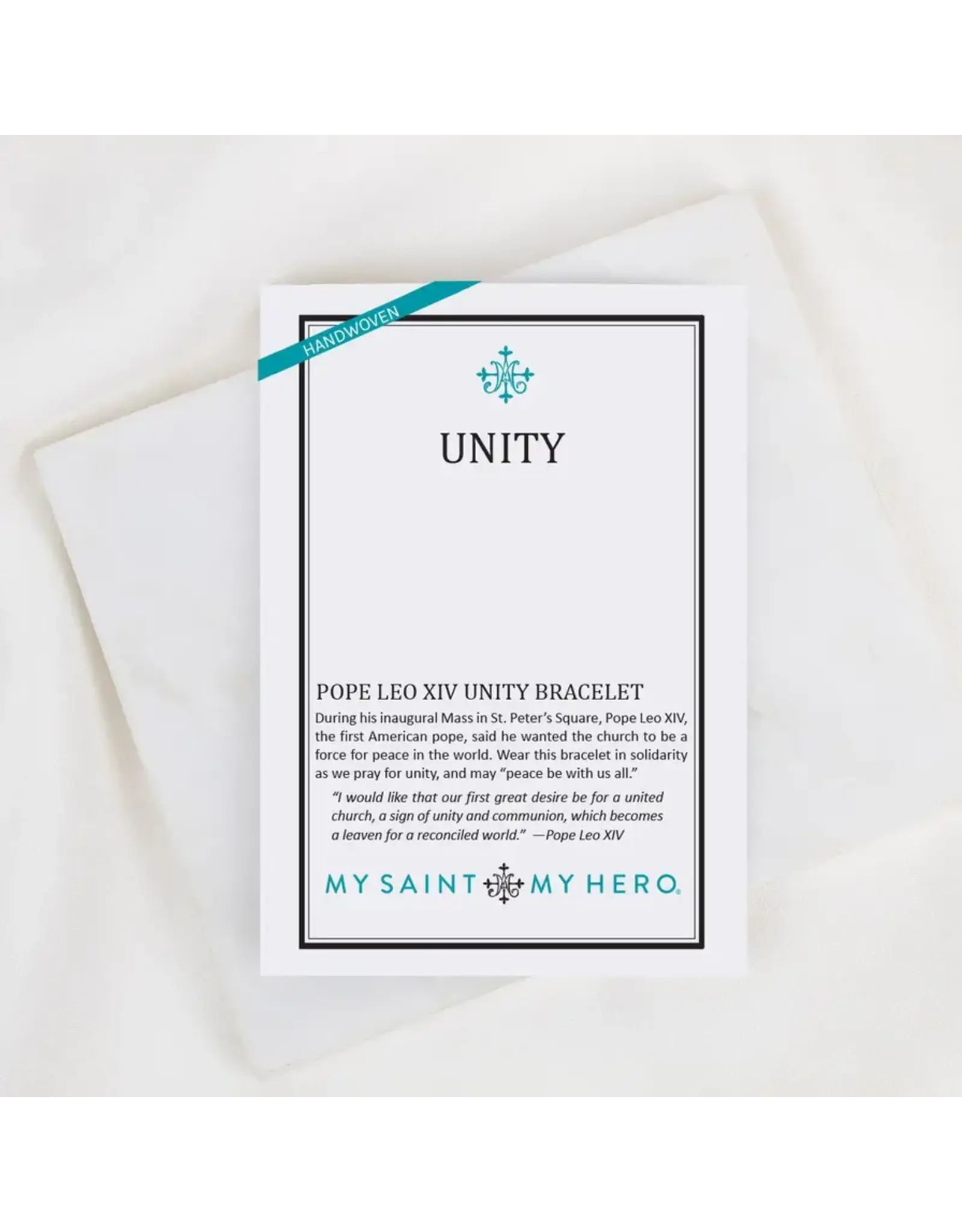 My Saint My Hero Bracelet - Pope Leo XIV Unity Woven America Bracelet