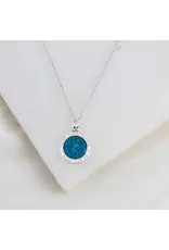 My Saint My Hero Necklace - St. Christopher, Blue Enamel