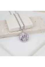 My Saint My Hero Necklace - St. Christopher, Hammered Edge