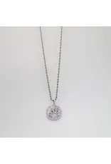 My Saint My Hero Necklace - St. Christopher, Hammered Edge