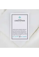 My Saint My Hero Necklace - St. Christopher, Hammered Edge