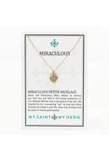 My Saint My Hero Necklace - Miraculous Medal, Petite