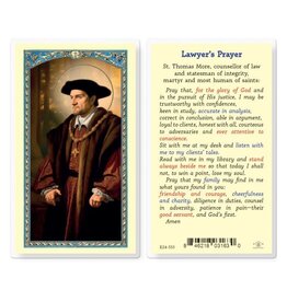 Hirten Holy Card, Laminated - Saint Thomas More, Lawyer's Prayer