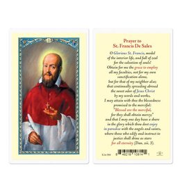 Hirten Holy Card, Laminated - Saint Francis De Sales