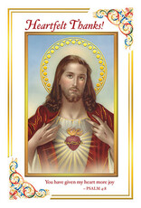 Greetings of Faith Card - Thank You, Sacred Heart of Jesus
