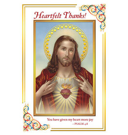 Greetings of Faith Card - Thank You, Sacred Heart of Jesus