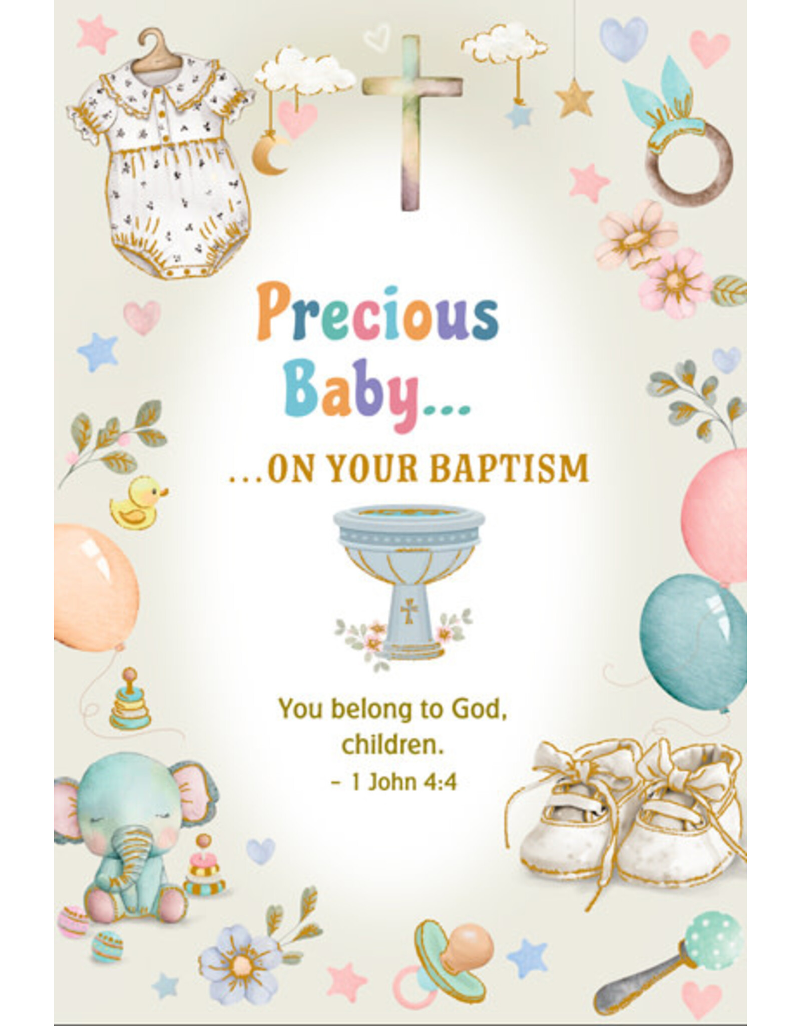Greetings of Faith Card - Baptism, Precious Baby