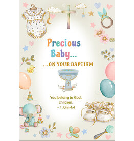 Greetings of Faith Card - Baptism, Precious Baby