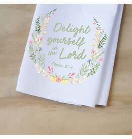 Little Birdie Dish Towel - Delight Yourself in the Lord