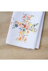 Little Birdie Dish Towel - Floral Cross