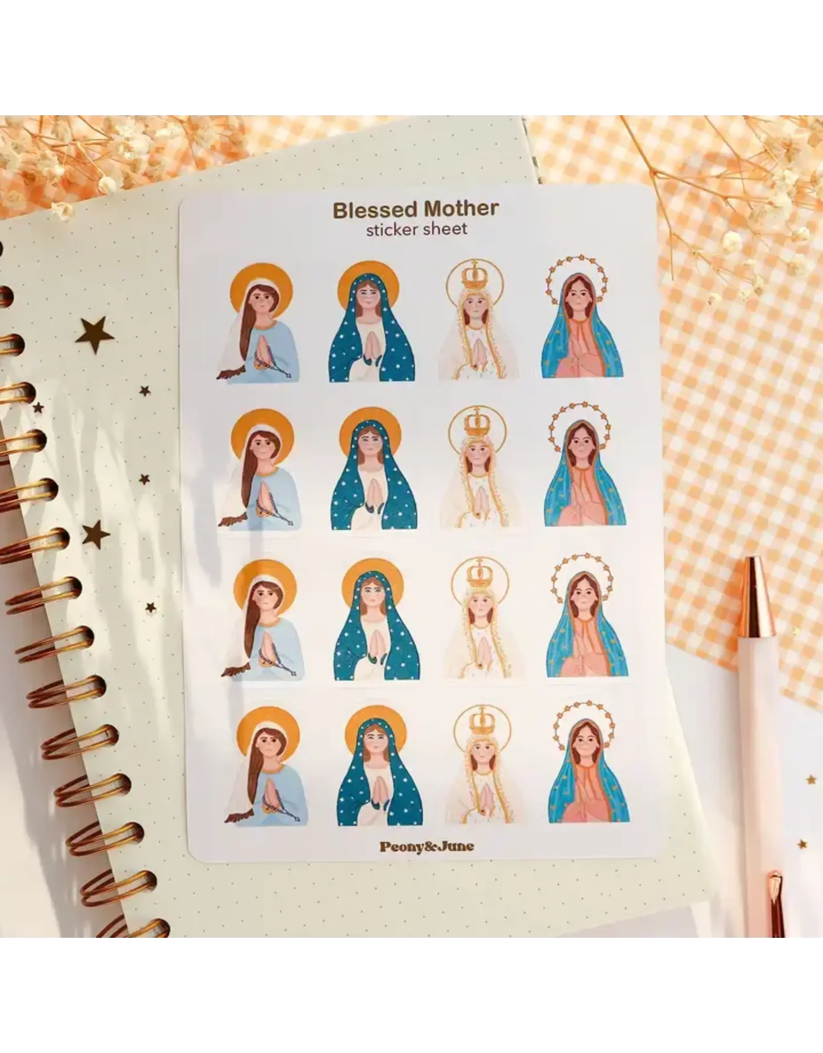 Peony & June Sticker Sheet - Blessed Mother