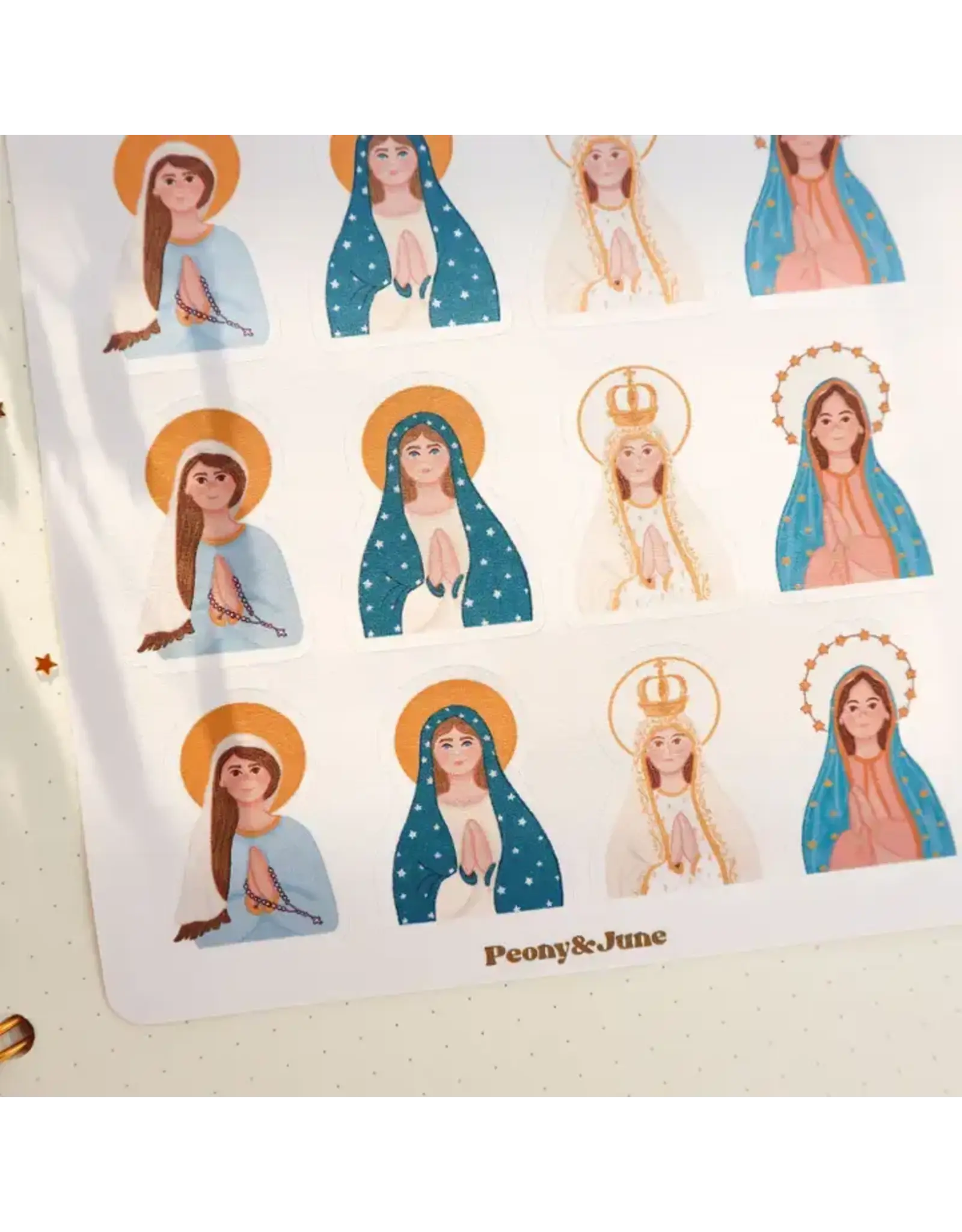 Peony & June Sticker Sheet - Blessed Mother