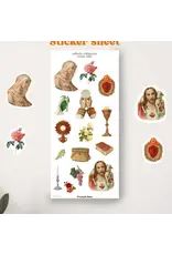Peony & June Sticker Sheet - Catholic Cottagecore