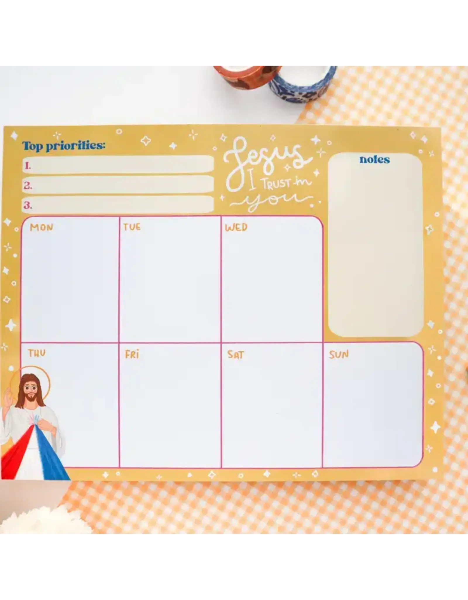 Peony & June Jesus Divine Mercy Weekly Planner