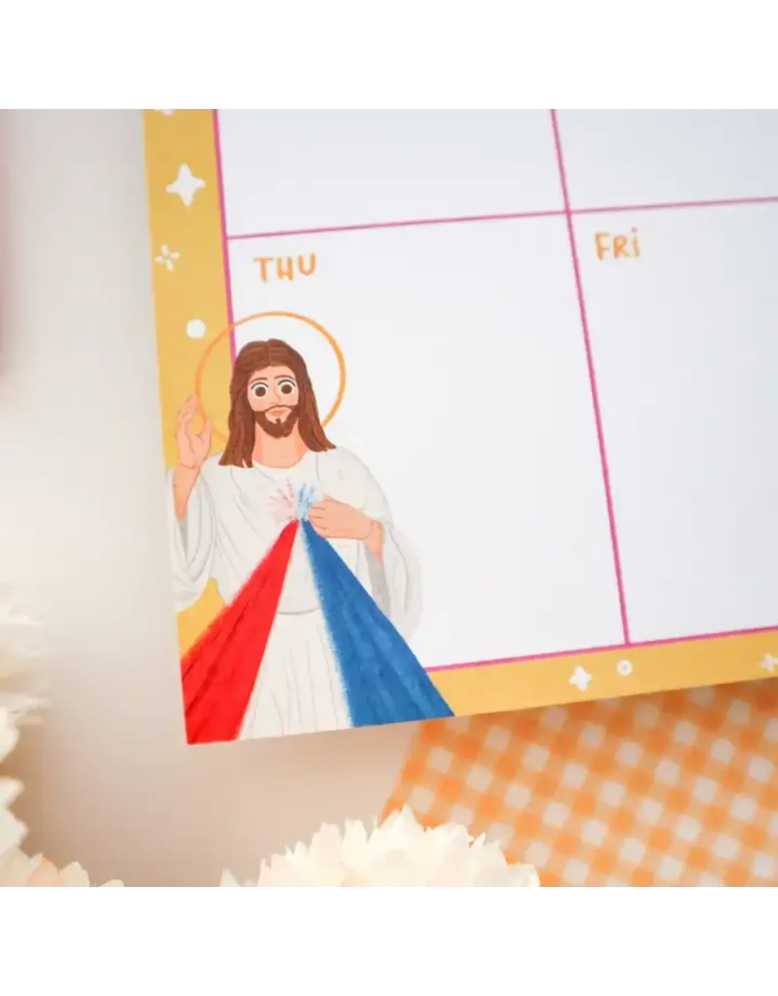 Peony & June Jesus Divine Mercy Weekly Planner