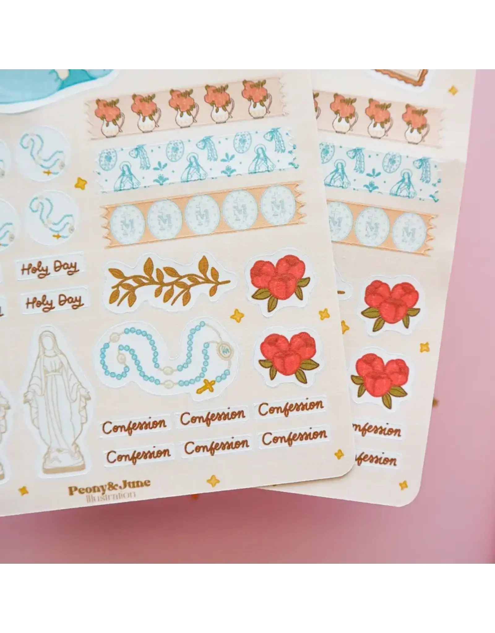 Peony & June Sticker Sheet - Marian