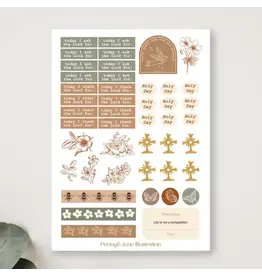 Peony & June Sticker Sheet - Prayer Journal