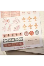 Peony & June Sticker Sheet - Prayer Journal