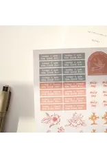 Peony & June Sticker Sheet - Prayer Journal