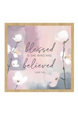 Faithworks Plaque - Blessed is She, 5x5 Tabletop