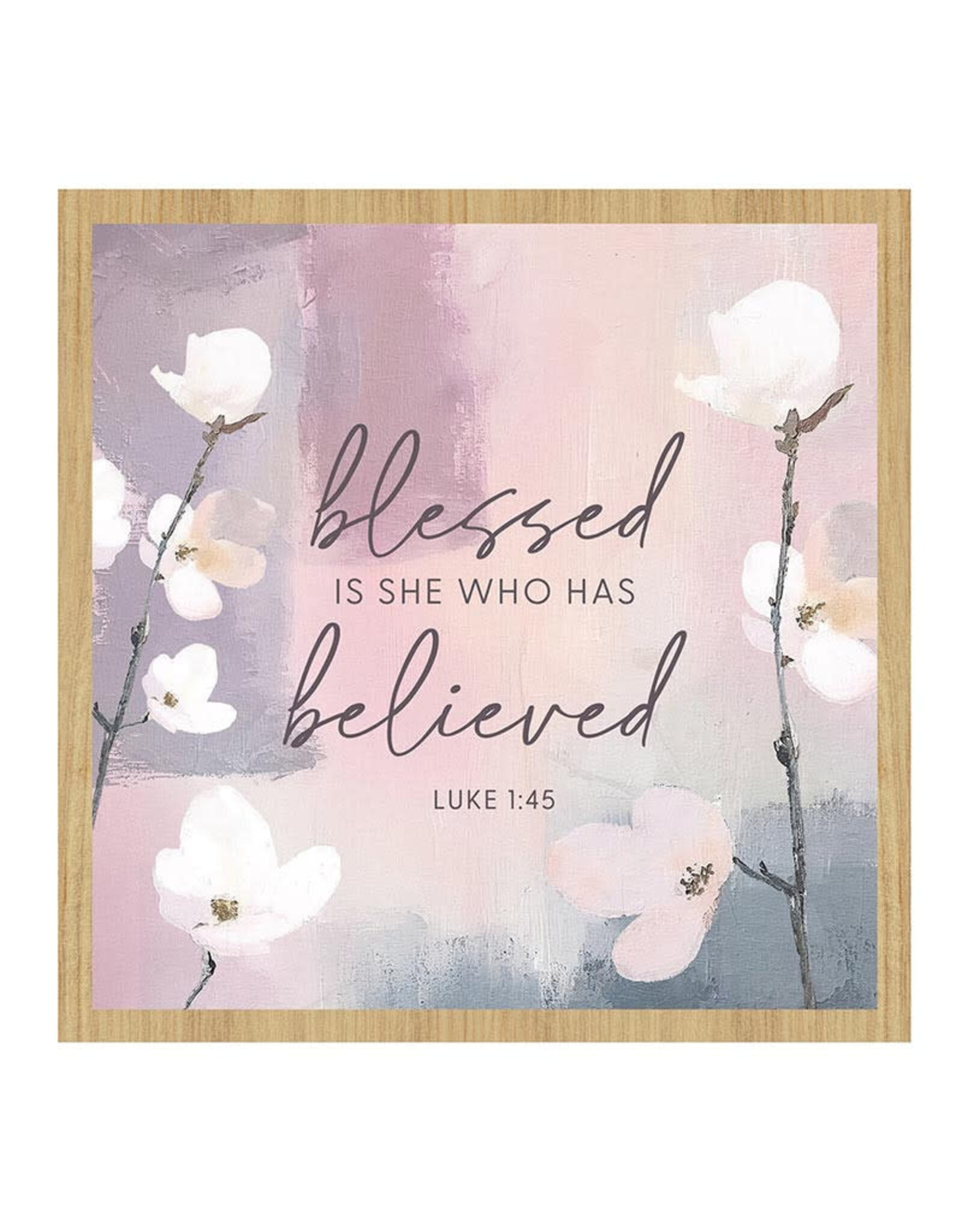 Faithworks Plaque - Blessed is She, 5x5 Tabletop