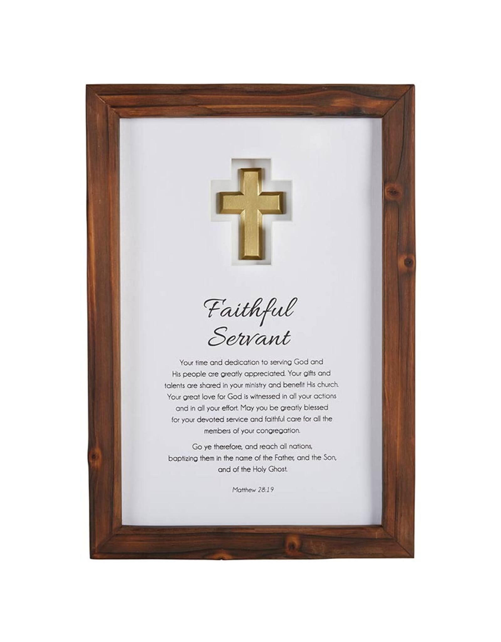 Faithworks Plaque - Pastor Appreciation, Faithful Servant