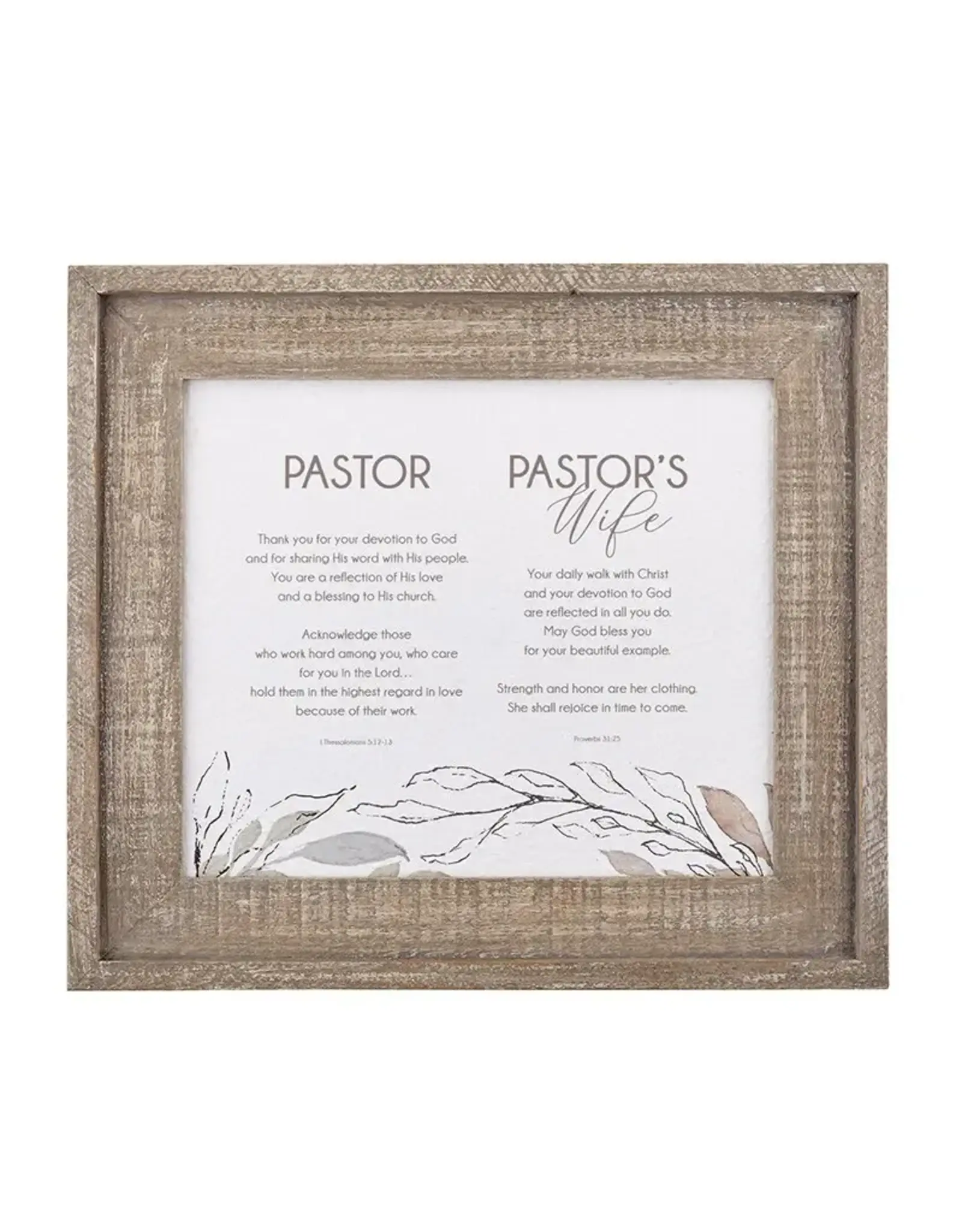 Faithworks Plaque - Pastor Appreciation, Pastor & Wife