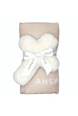 Faithworks Swaddle Blanket & Plush Cross Rattle Gift Set - Answered Prayer