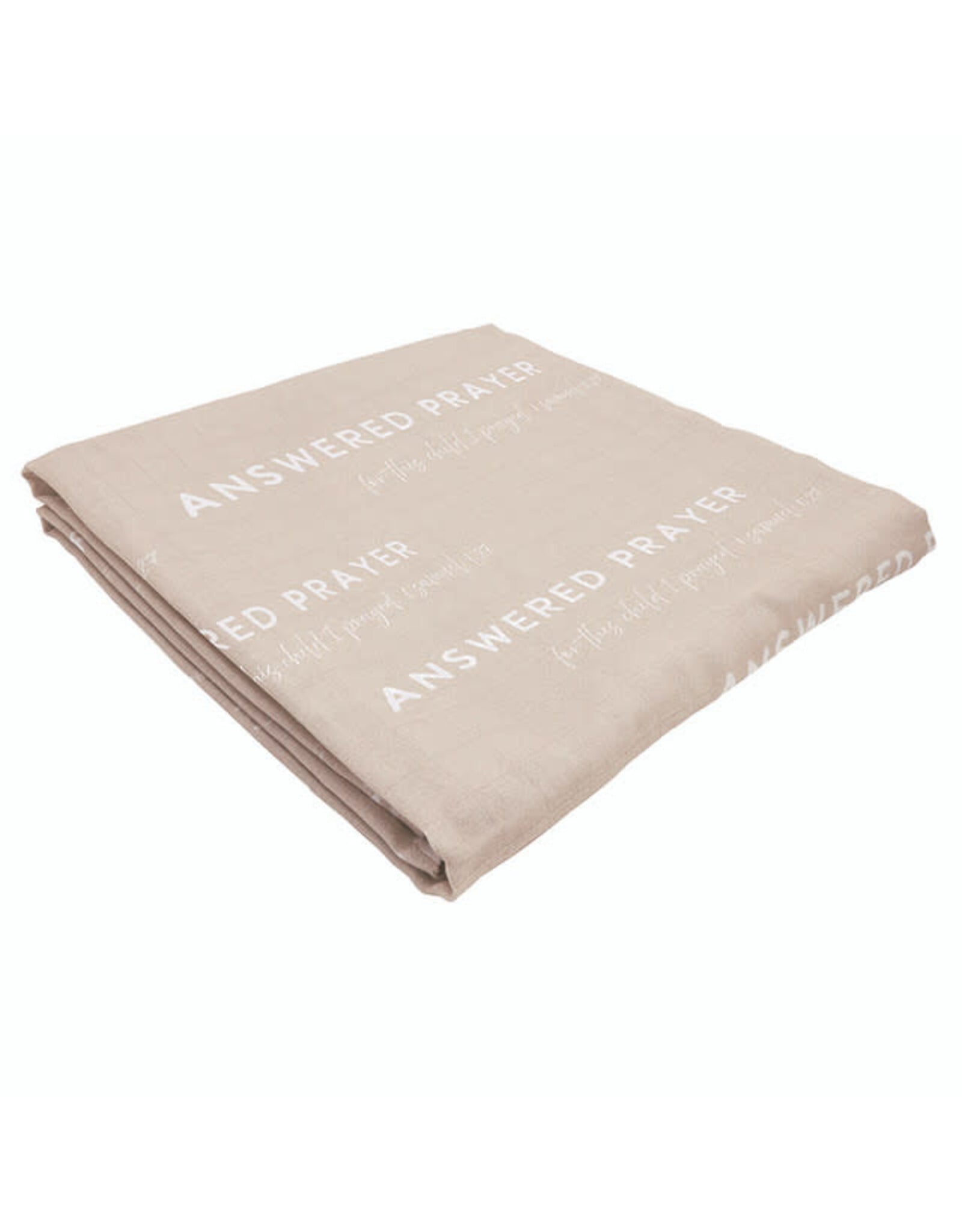 Faithworks Swaddle Blanket & Plush Cross Rattle Gift Set - Answered Prayer