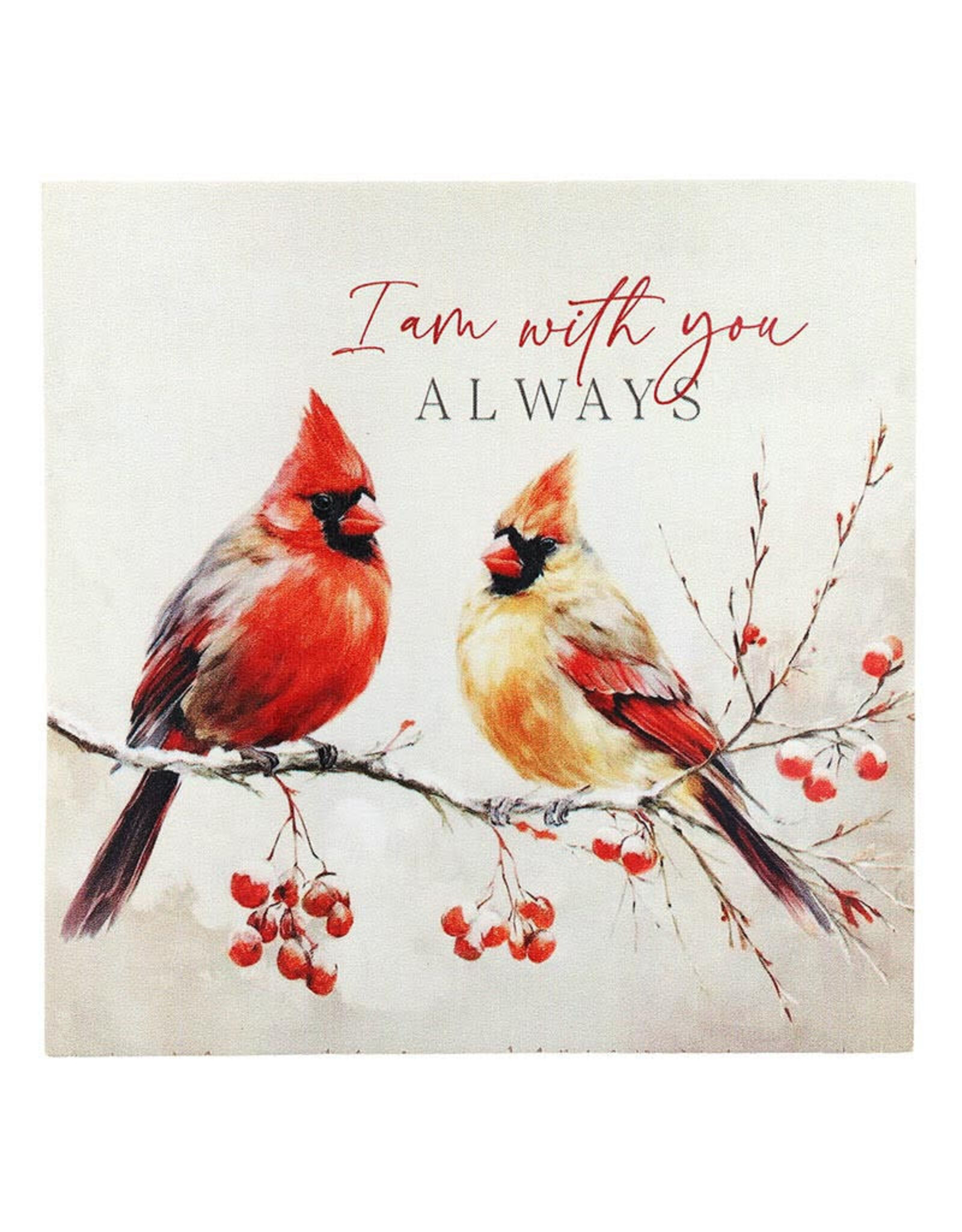 Faithworks Premier Cardinal Word Block - I Am With You