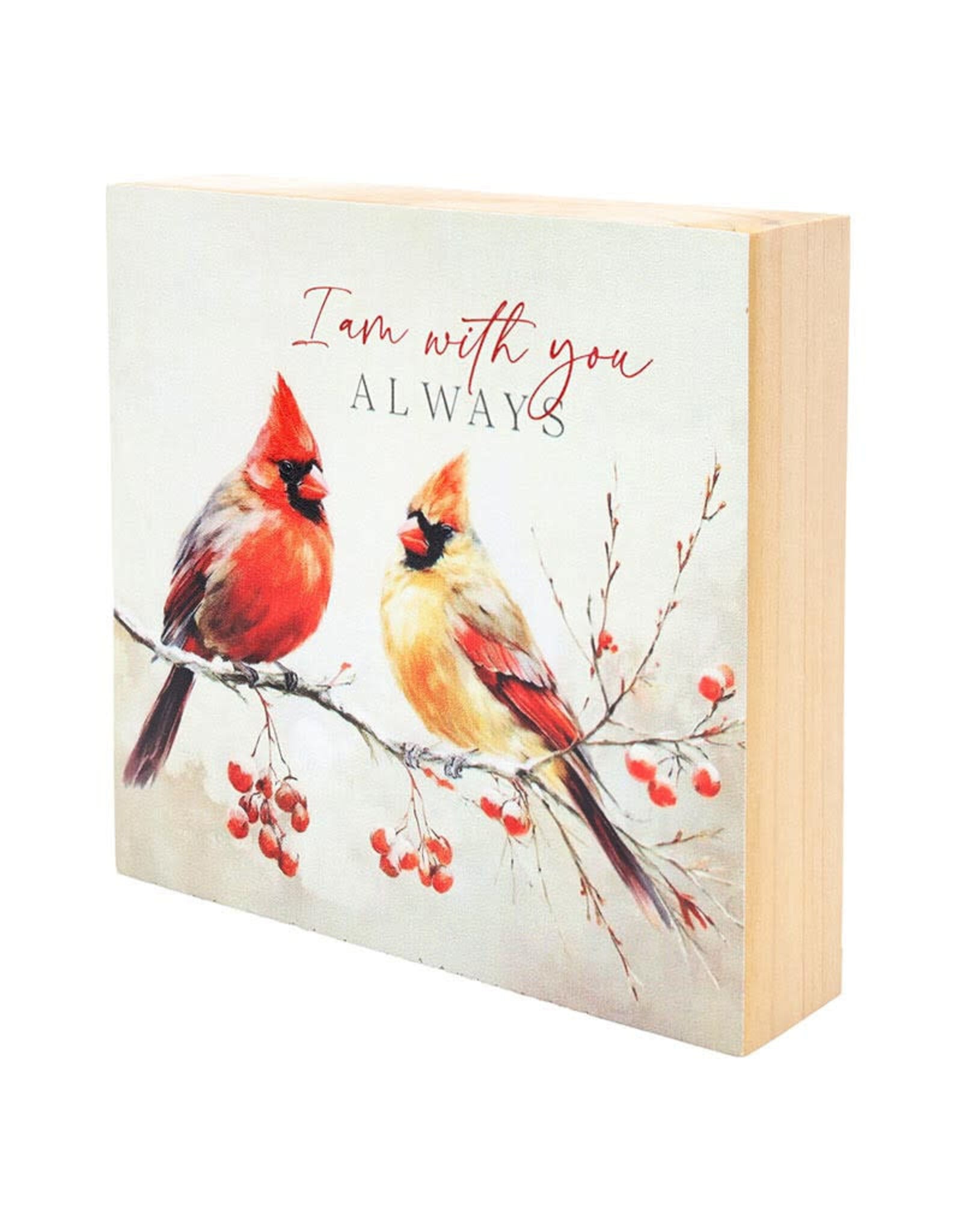 Faithworks Premier Cardinal Word Block - I Am With You