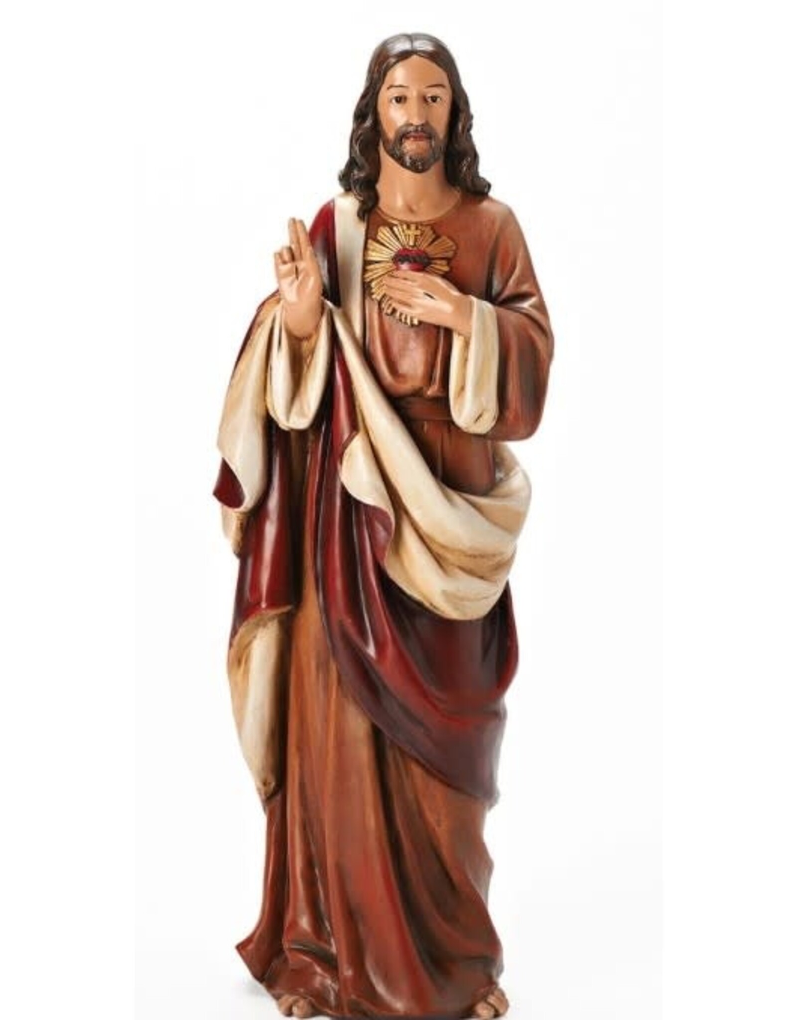 Roman Sacred Heart of Jesus Statue (18")