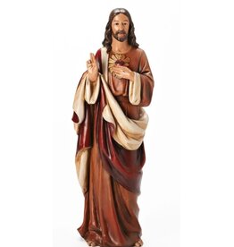 Roman Sacred Heart of Jesus Statue (18")