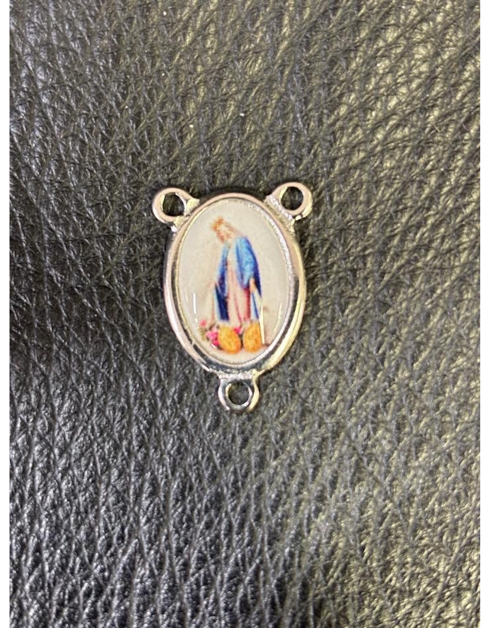 San Francis Rosary Centerpiece - Our Lady of Grace Color (1" x 0.68")